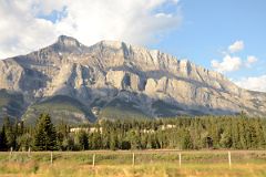 22 The Ridge From Mount Rundle 1 Descends To Banff From Trans Canada Highway Between Canmore and Banff In Summer Early Morning